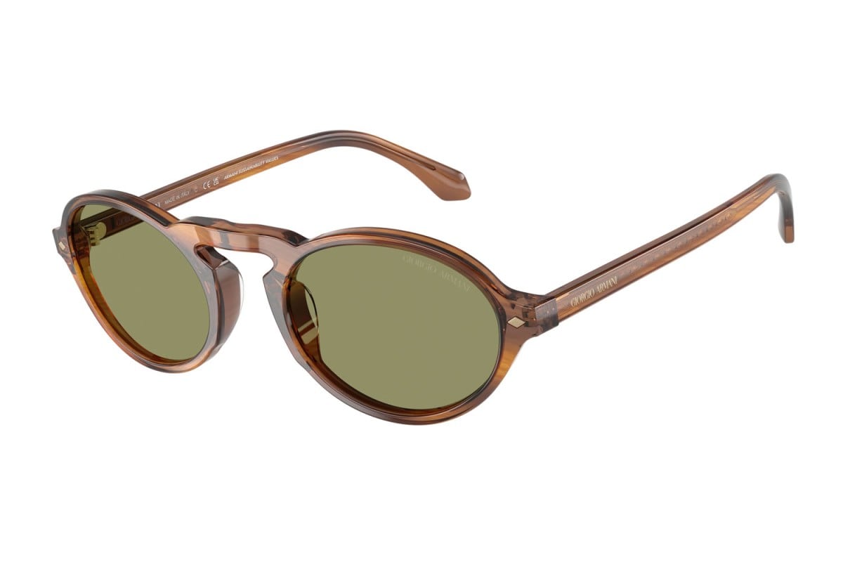 OCCHIALE DA SOLE UOMO | GIORGIO ARMANI AR 8219U - 616314 MIELE STRIATO - CALIBRO 52