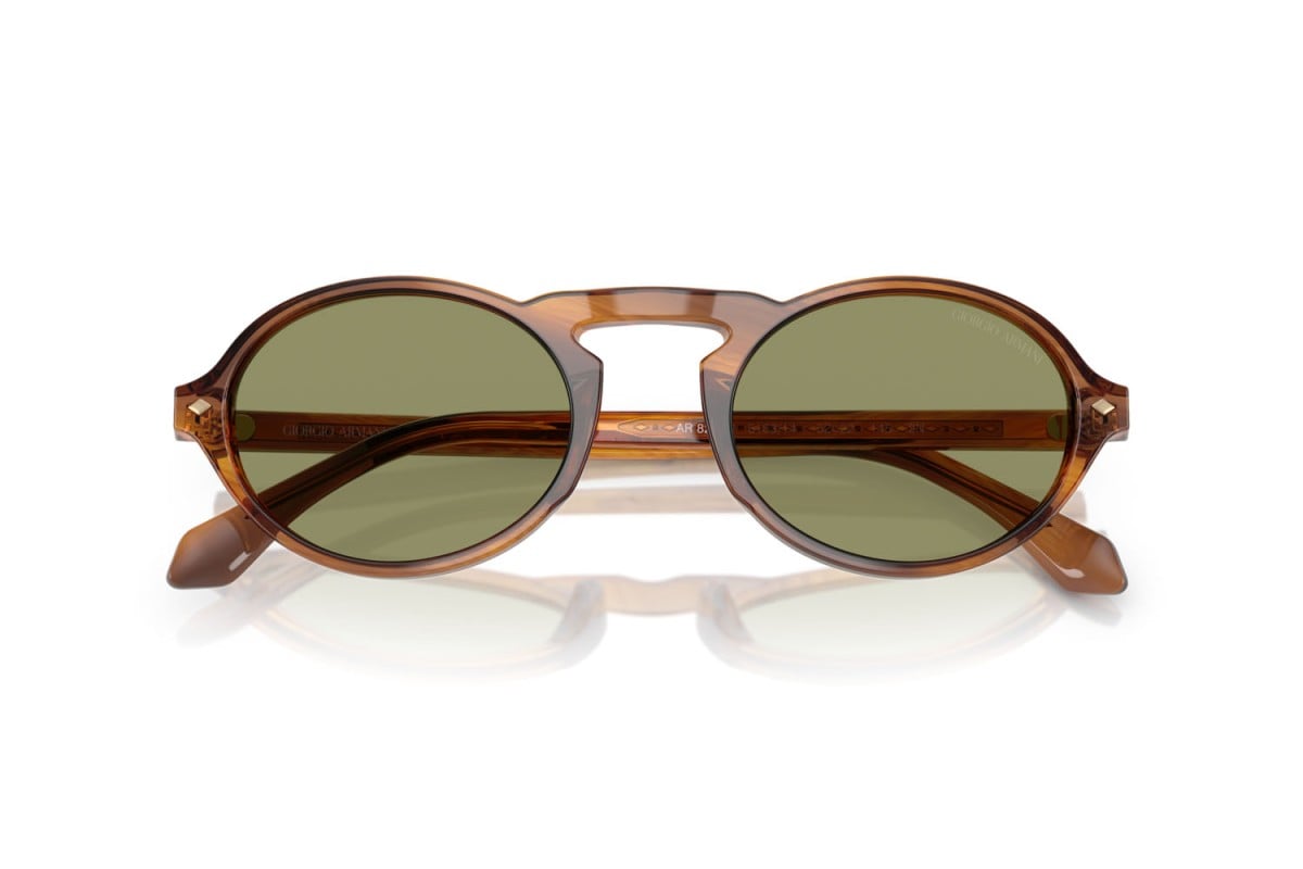 OCCHIALE DA SOLE UOMO | GIORGIO ARMANI AR 8219U - 616314 MIELE STRIATO - CALIBRO 52