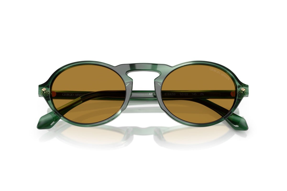 OCCHIALE DA SOLE UOMO | GIORGIO ARMANI AR 8219U - 616453 VERDE STRIATO - CALIBRO 52
