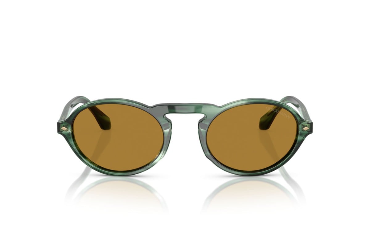 OCCHIALE DA SOLE UOMO | GIORGIO ARMANI AR 8219U - 616453 VERDE STRIATO - CALIBRO 52