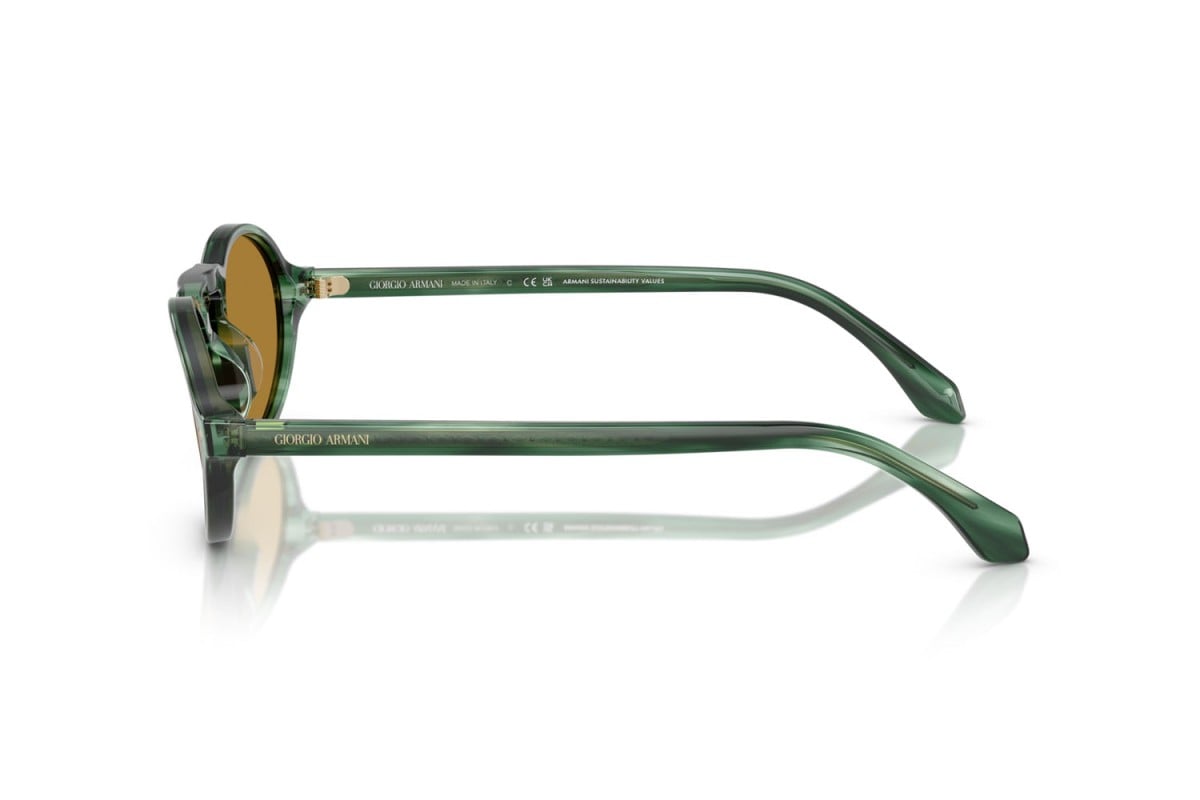 OCCHIALE DA SOLE UOMO | GIORGIO ARMANI AR 8219U - 616453 VERDE STRIATO - CALIBRO 52