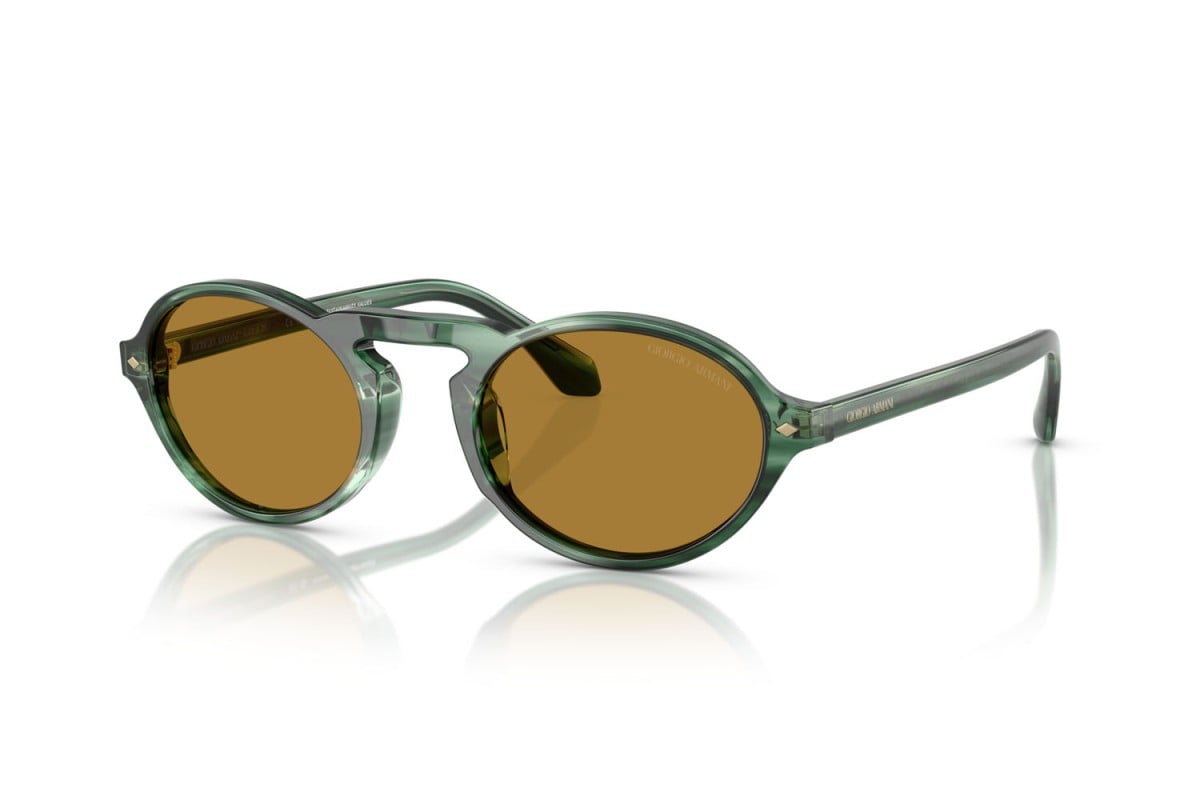OCCHIALE DA SOLE UOMO | GIORGIO ARMANI AR 8219U - 616453 VERDE STRIATO - CALIBRO 52