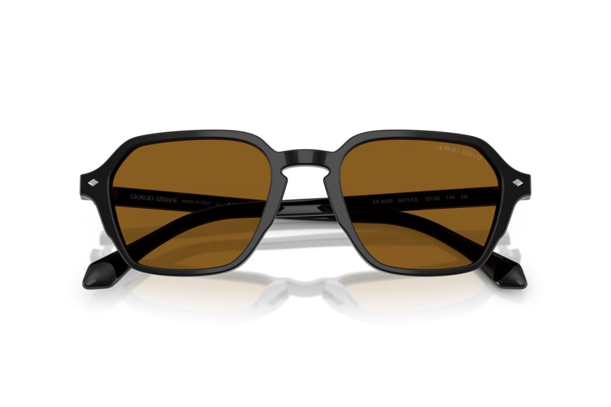 OCCHIALE DA SOLE UOMO | GIORGIO ARMANI AR 8220 - 587553 NERO - CALIBRO 52