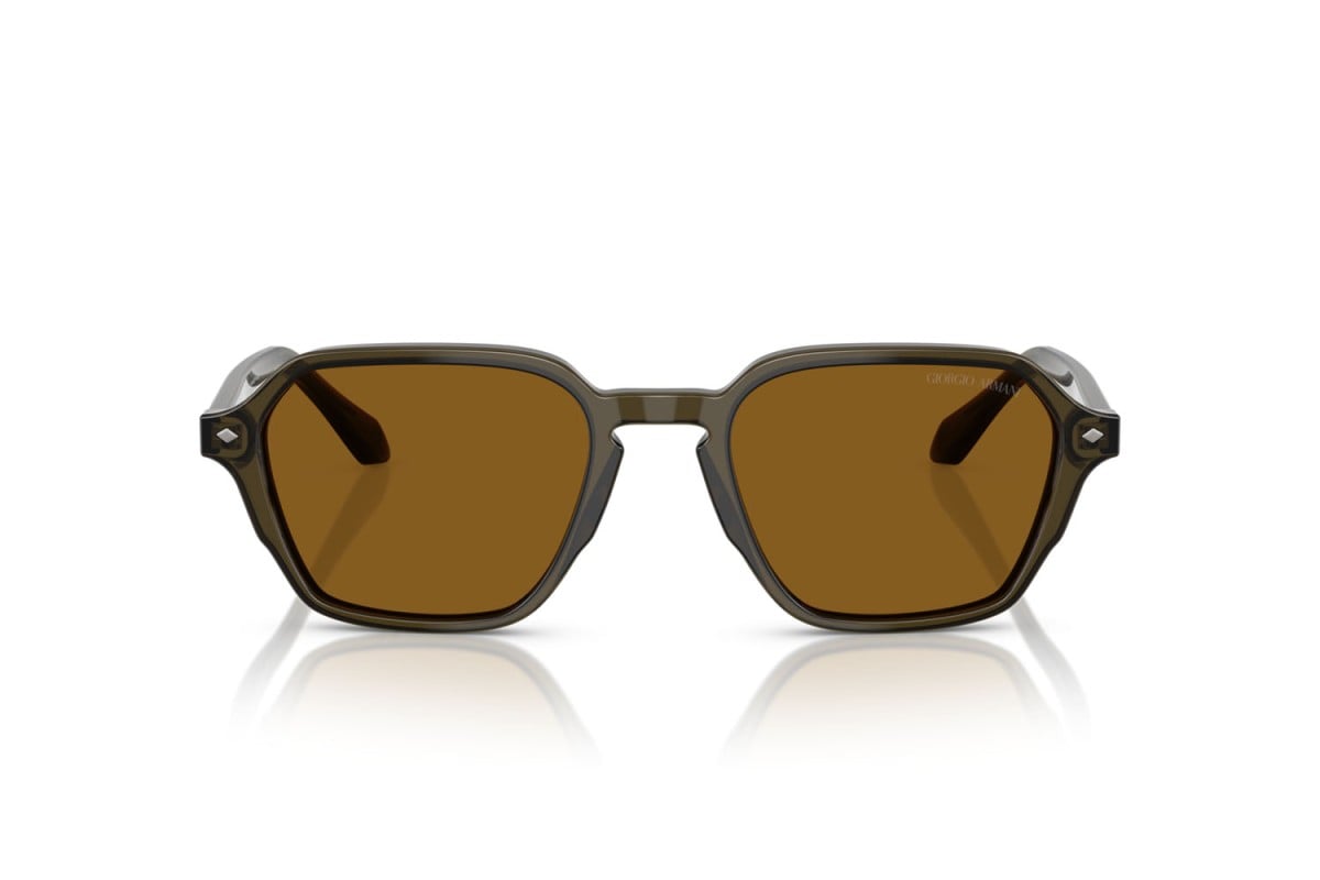 OCCHIALE DA SOLE UOMO | GIORGIO ARMANI AR 8220 - 616933 VERDE TRASPARENTE - CALIBRO 52