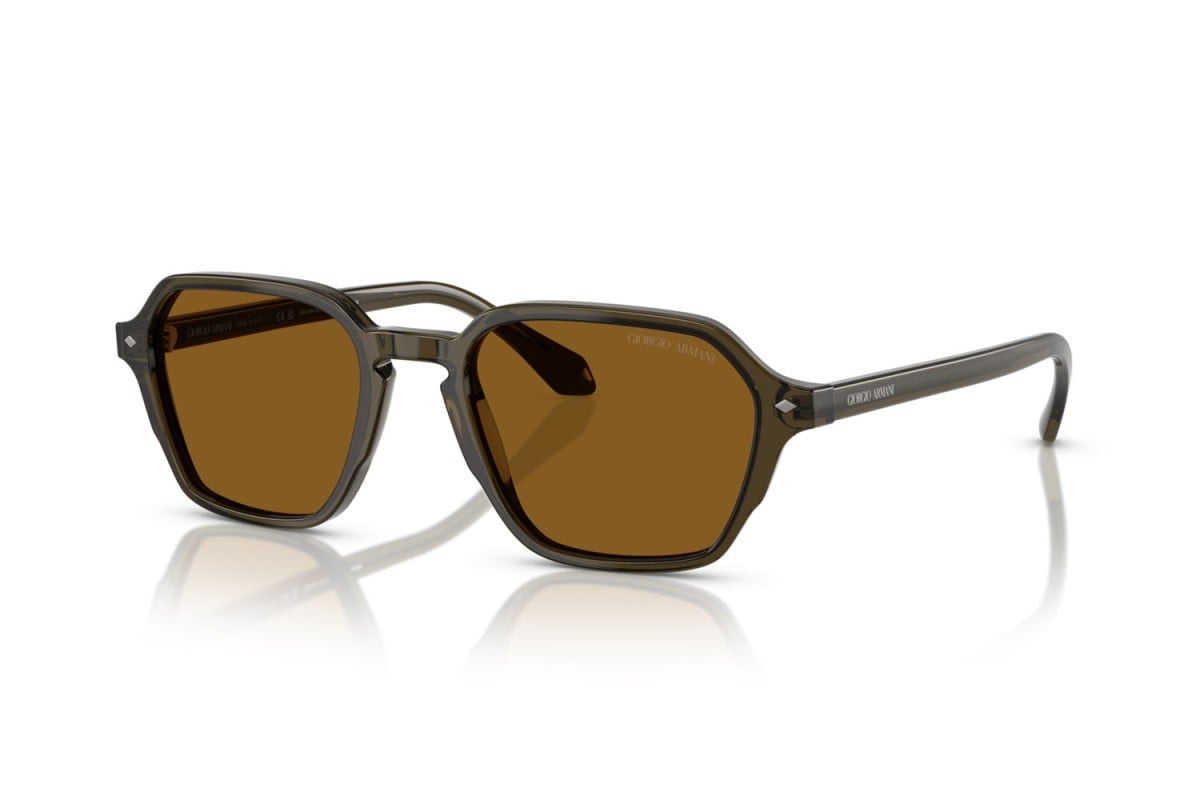 OCCHIALE DA SOLE UOMO | GIORGIO ARMANI AR 8220 - 616933 VERDE TRASPARENTE - CALIBRO 52
