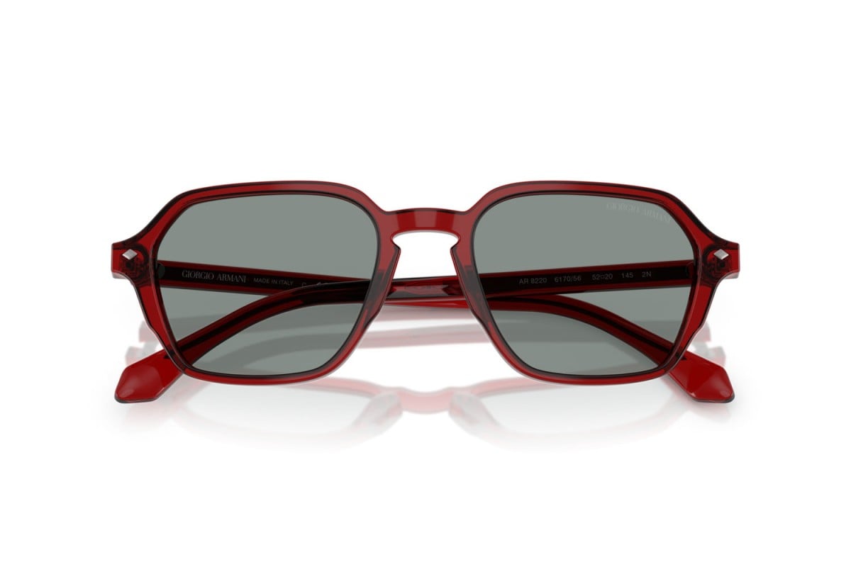 OCCHIALE DA SOLE UOMO | GIORGIO ARMANI AR 8220 - 617056 BORDEAUX TRASPARENTE - CALIBRO 52