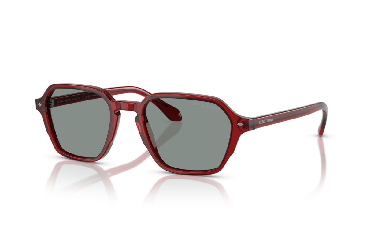 OCCHIALE DA SOLE UOMO | GIORGIO ARMANI AR 8220 - 617056 BORDEAUX TRASPARENTE - CALIBRO 52