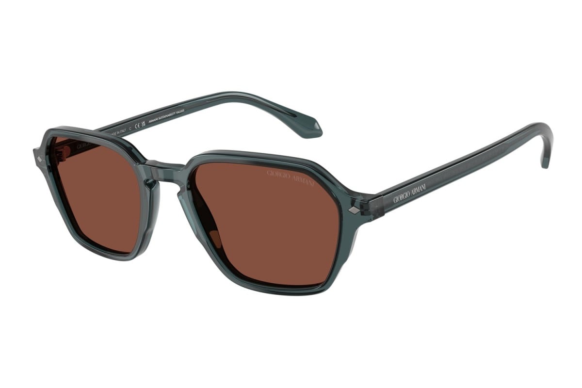 OCCHIALE DA SOLE UOMO | GIORGIO ARMANI AR 8220 - 6171C5 GRIGIO TRASPARENTE - CALIBRO 52