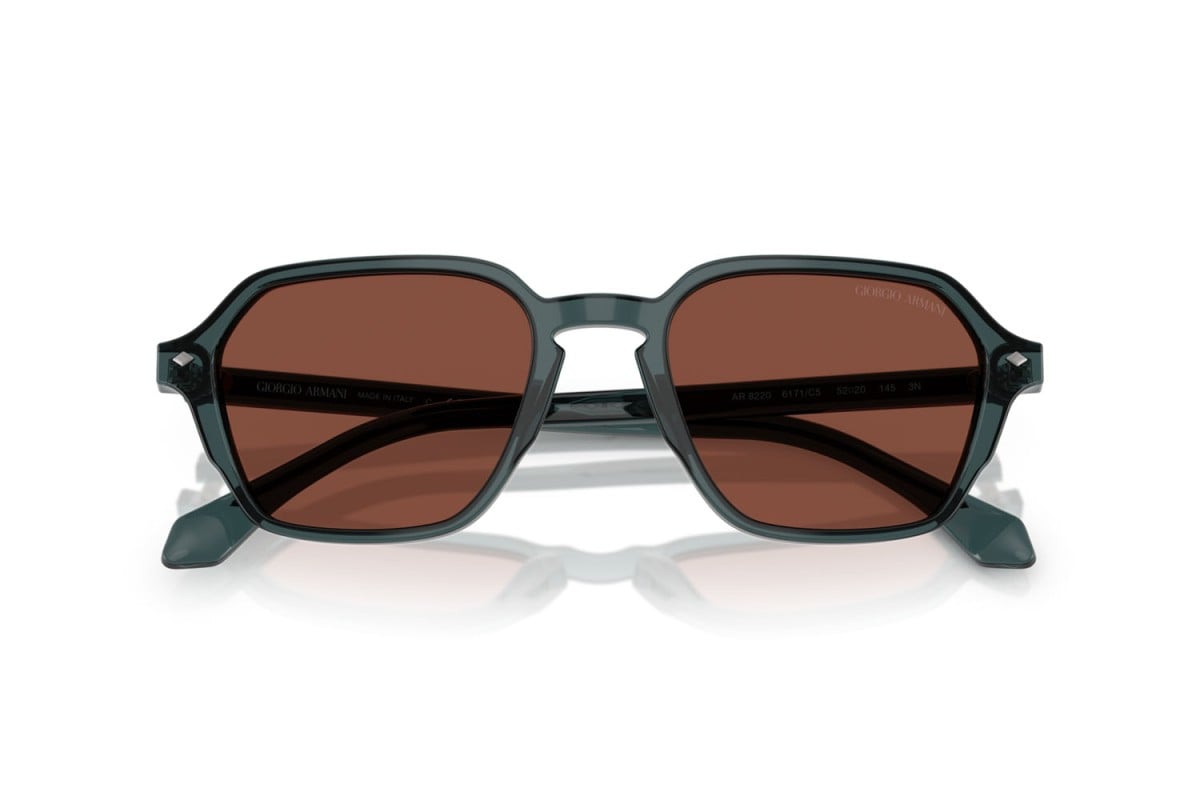 OCCHIALE DA SOLE UOMO | GIORGIO ARMANI AR 8220 - 6171C5 GRIGIO TRASPARENTE - CALIBRO 52