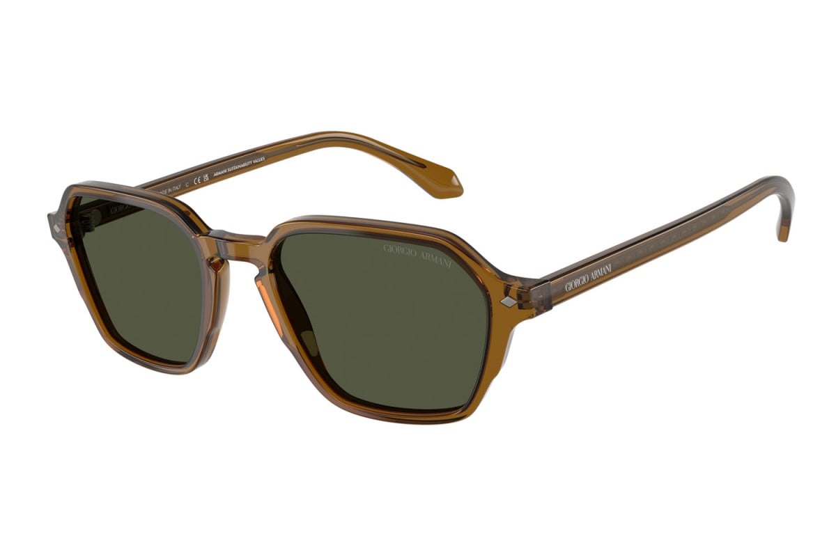 OCCHIALE DA SOLE UOMO | GIORGIO ARMANI AR 8220 - 617231 VERDE TRASPARENTE - CALIBRO 52