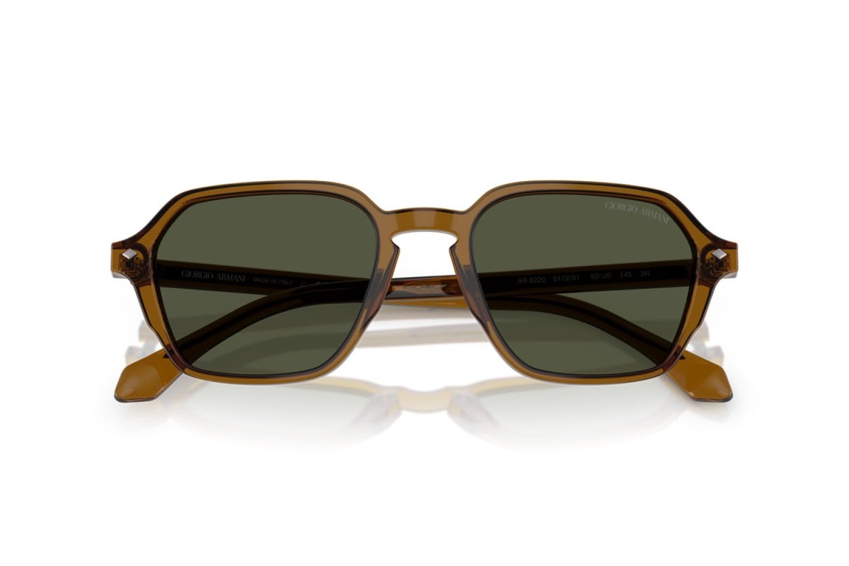 OCCHIALE DA SOLE UOMO | GIORGIO ARMANI AR 8220 - 617231 VERDE TRASPARENTE - CALIBRO 52