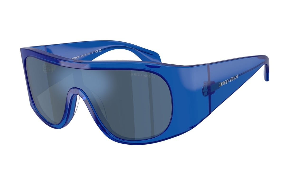 OCCHIALE DA SOLE UOMO | GIORGIO ARMANI AR 8222U - 619255 BLU TRASPARENTE - CALIBRO 24