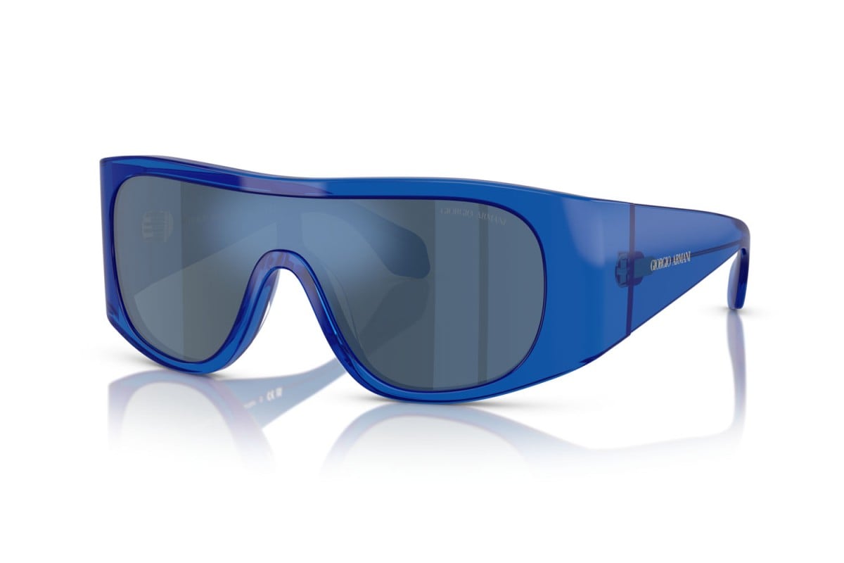 OCCHIALE DA SOLE UOMO | GIORGIO ARMANI AR 8222U - 619255 BLU TRASPARENTE - CALIBRO 24