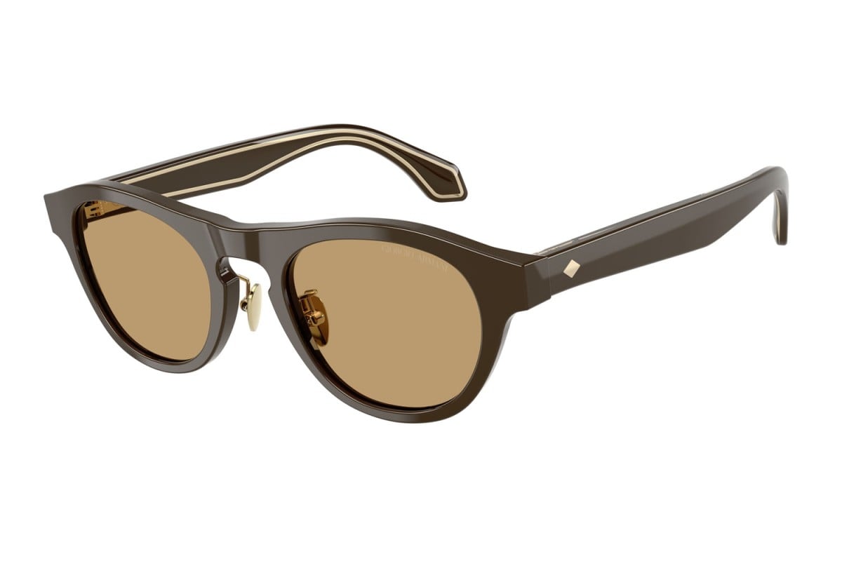 OCCHIALE DA SOLE UOMO | GIORGIO ARMANI AR 8225 - 619473 MARRONE SCURO PIENO - CALIBRO 49