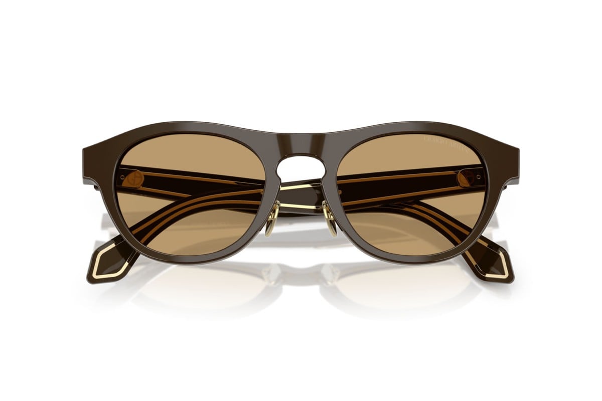 OCCHIALE DA SOLE UOMO | GIORGIO ARMANI AR 8225 - 619473 MARRONE SCURO PIENO - CALIBRO 49