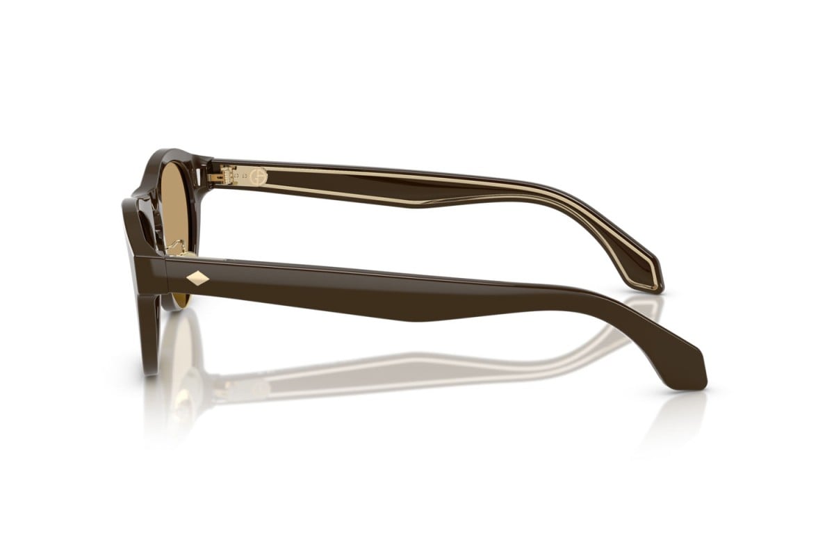 OCCHIALE DA SOLE UOMO | GIORGIO ARMANI AR 8225 - 619473 MARRONE SCURO PIENO - CALIBRO 49