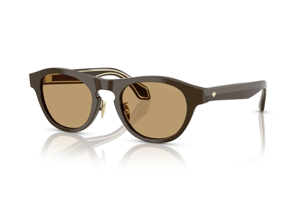 OCCHIALE DA SOLE UOMO | GIORGIO ARMANI AR 8225 - 619473 MARRONE SCURO PIENO - CALIBRO 49