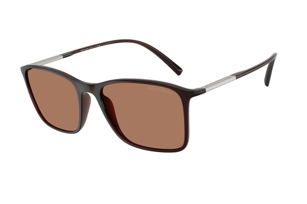 OCCHIALE DA SOLE UOMO | GIORGIO ARMANI AR 8231U - 623973 MARRONE TRASPARENTE - CALIBRO 54