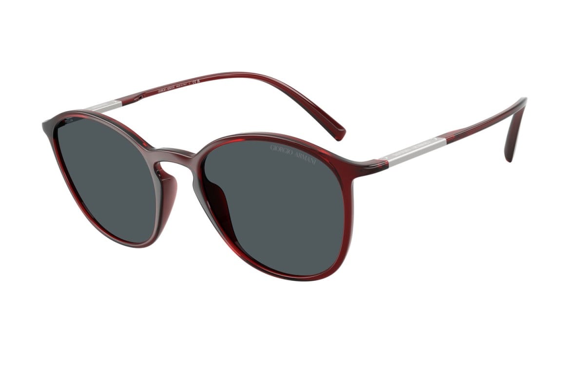 OCCHIALE DA SOLE UOMO | GIORGIO ARMANI AR 8233U - 6237L5 BORDEAUX TRASPARENTE - CALIBRO 51