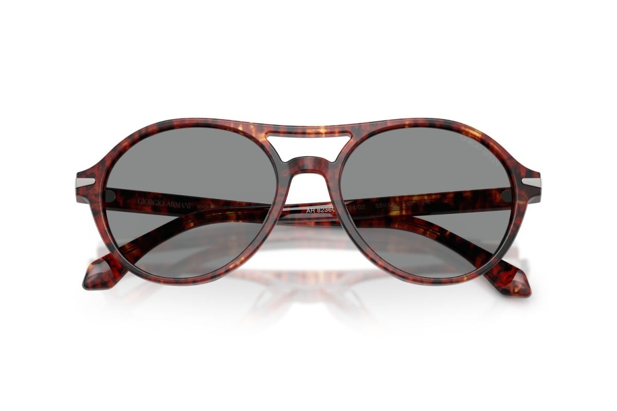 OCCHIALE DA SOLE UOMO | GIORGIO ARMANI AR 8236U - 623402 AVANA ROSSA - CALIBRO 55