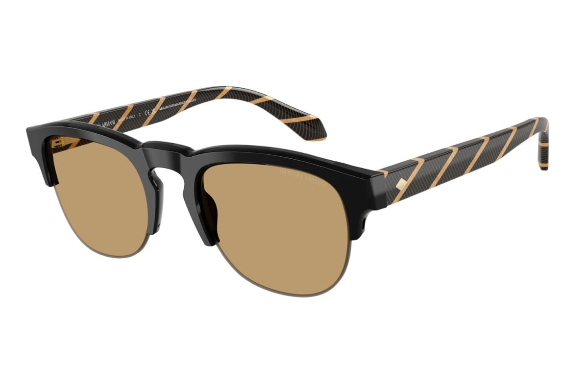 OCCHIALE DA SOLE UOMO | GIORGIO ARMANI AR 8238 - 587573 NERO - CALIBRO 51