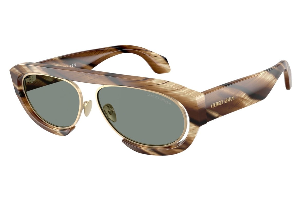 OCCHIALE DA SOLE UOMO | GIORGIO ARMANI AR 8239 - 6065/1 MARRONE CORNO - CALIBRO 57