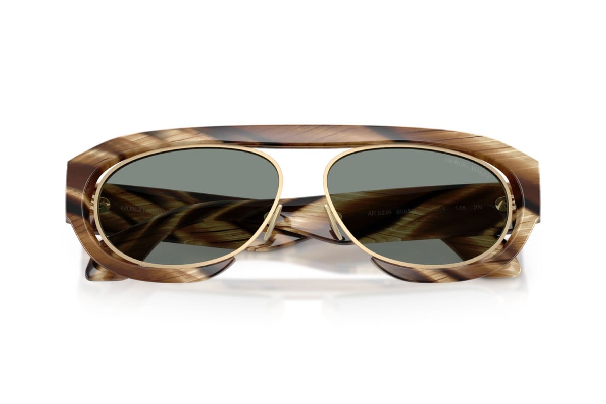 OCCHIALE DA SOLE UOMO | GIORGIO ARMANI AR 8239 - 6065/1 MARRONE CORNO - CALIBRO 57