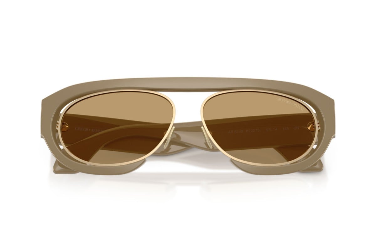 OCCHIALE DA SOLE UOMO | GIORGIO ARMANI AR 8239 - 622273 BEIGE - CALIBRO 57