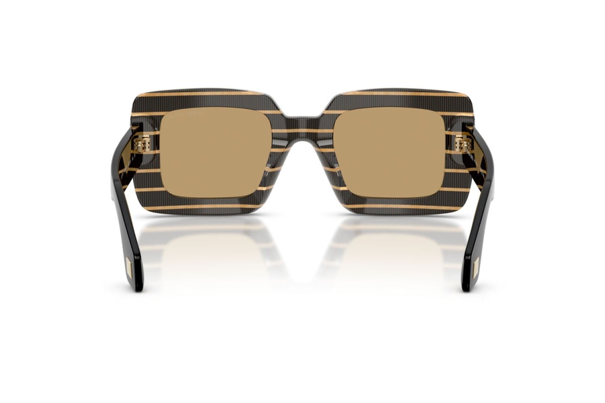 OCCHIALE DA SOLE DONNA | GIORGIO ARMANI AR 8241U - 622673 STRISCE SOTTILI NERE/ORO - CALIBRO 48