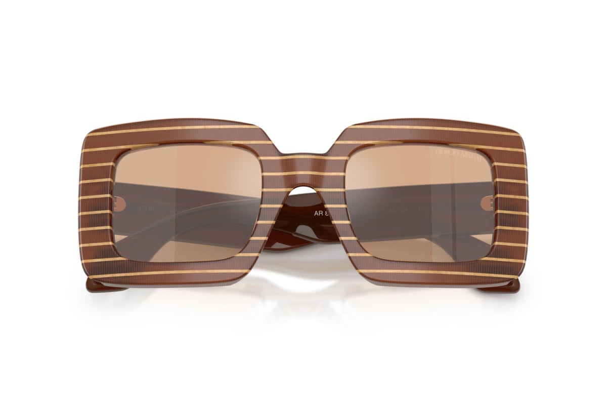 OCCHIALE DA SOLE DONNA | GIORGIO ARMANI AR 8241U - 63112S STRISCE PESCA/BLOCCO ORO - CALIBRO 48