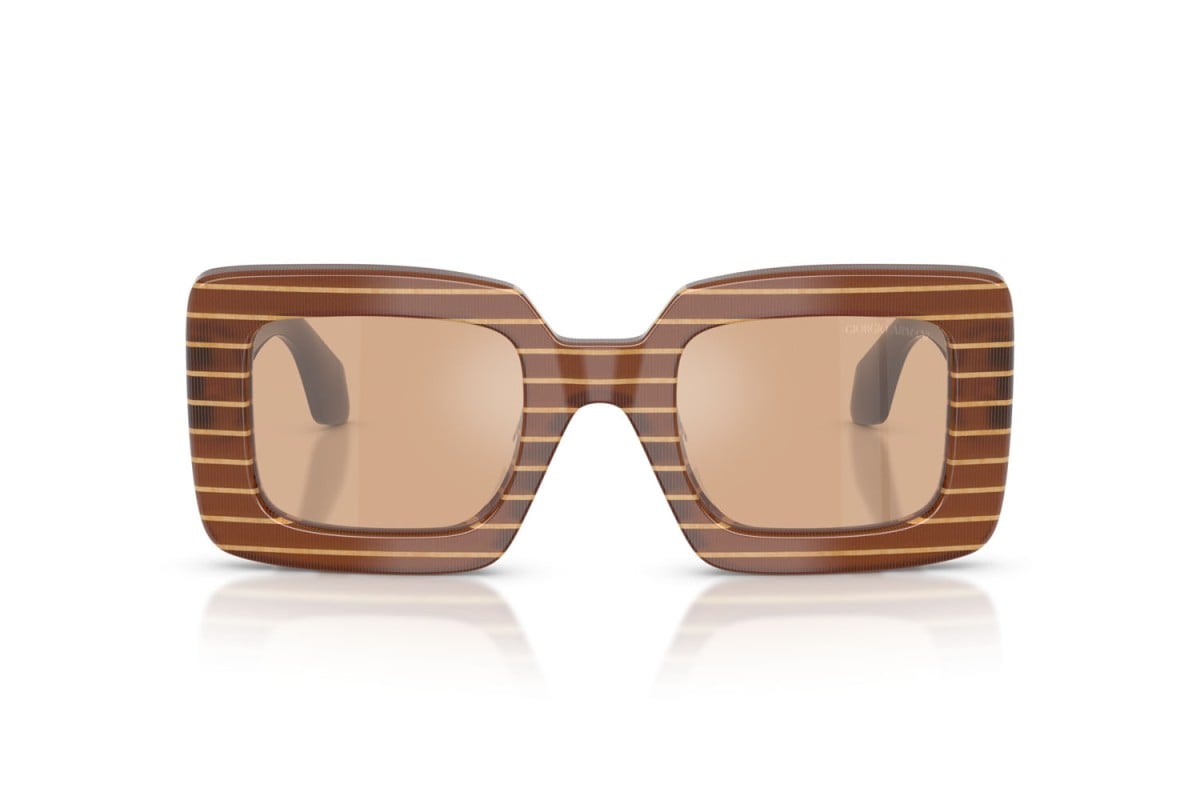 OCCHIALE DA SOLE DONNA | GIORGIO ARMANI AR 8241U - 63112S STRISCE PESCA/BLOCCO ORO - CALIBRO 48