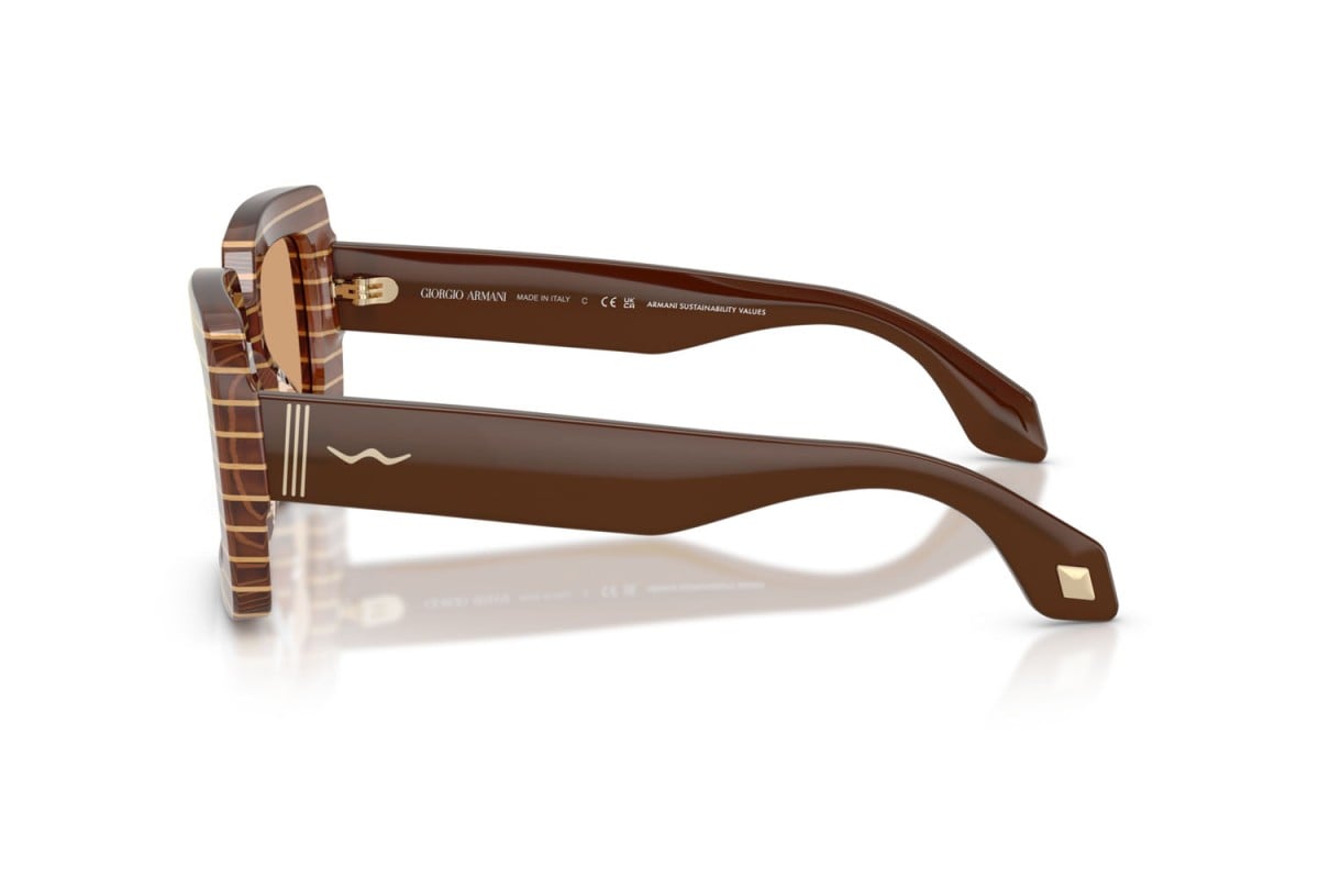 OCCHIALE DA SOLE DONNA | GIORGIO ARMANI AR 8241U - 63112S STRISCE PESCA/BLOCCO ORO - CALIBRO 48