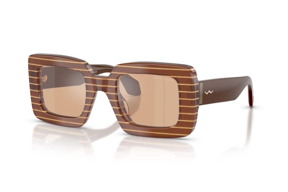 OCCHIALE DA SOLE DONNA | GIORGIO ARMANI AR 8241U - 63112S STRISCE PESCA/BLOCCO ORO - CALIBRO 48