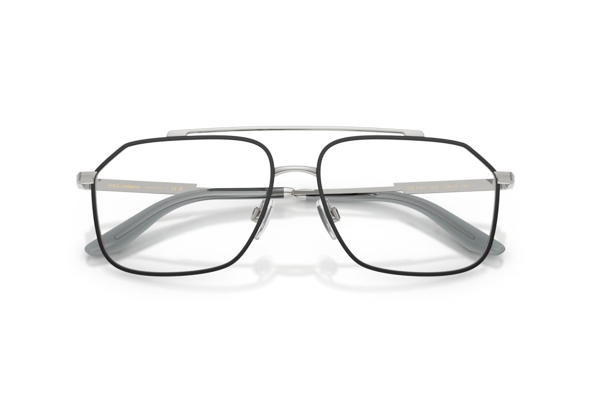 OCCHIALE DA VISTA UOMO | DOLCE & GABBANA DG 1364 - 1324 ARGENTO/NERO OPACO - CALIBRO 58