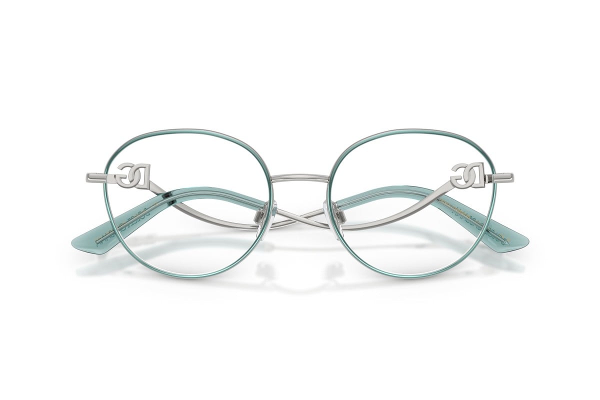 OCCHIALE DA VISTA DONNA | DOLCE & GABBANA DG 1365 - 1325 ARGENTO/AZZURRO - CALIBRO 53