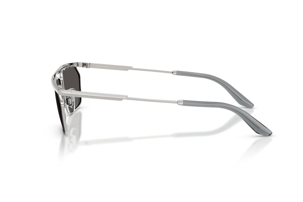 OCCHIALE DA SOLE UOMO | DOLCE & GABBANA DG 2327 - 132487 ARGENTO/NERO OPACO - CALIBRO 60