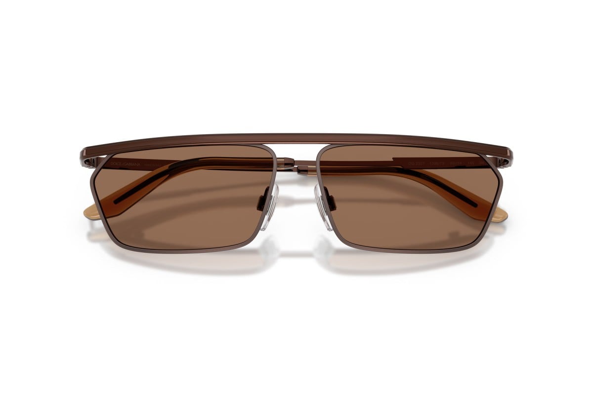OCCHIALE DA SOLE UOMO | DOLCE & GABBANA DG 2327 - 133673 MARRONE/MARRONE OPACO - CALIBRO 60