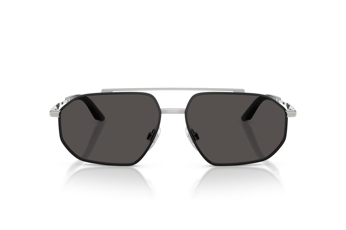 OCCHIALE DA SOLE UOMO | DOLCE & GABBANA DG 2328 - 132487 ARGENTO/NERO OPACO - CALIBRO 59