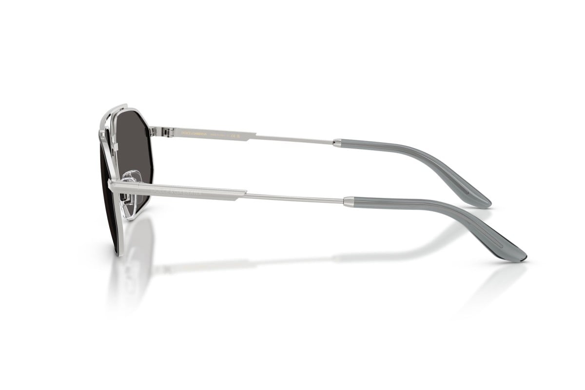 OCCHIALE DA SOLE UOMO | DOLCE & GABBANA DG 2328 - 132487 ARGENTO/NERO OPACO - CALIBRO 59