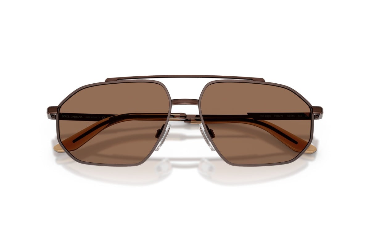 OCCHIALE DA SOLE UOMO | DOLCE & GABBANA DG 2328 - 133673 MARRONE/MARRONE OPACO - CALIBRO 59