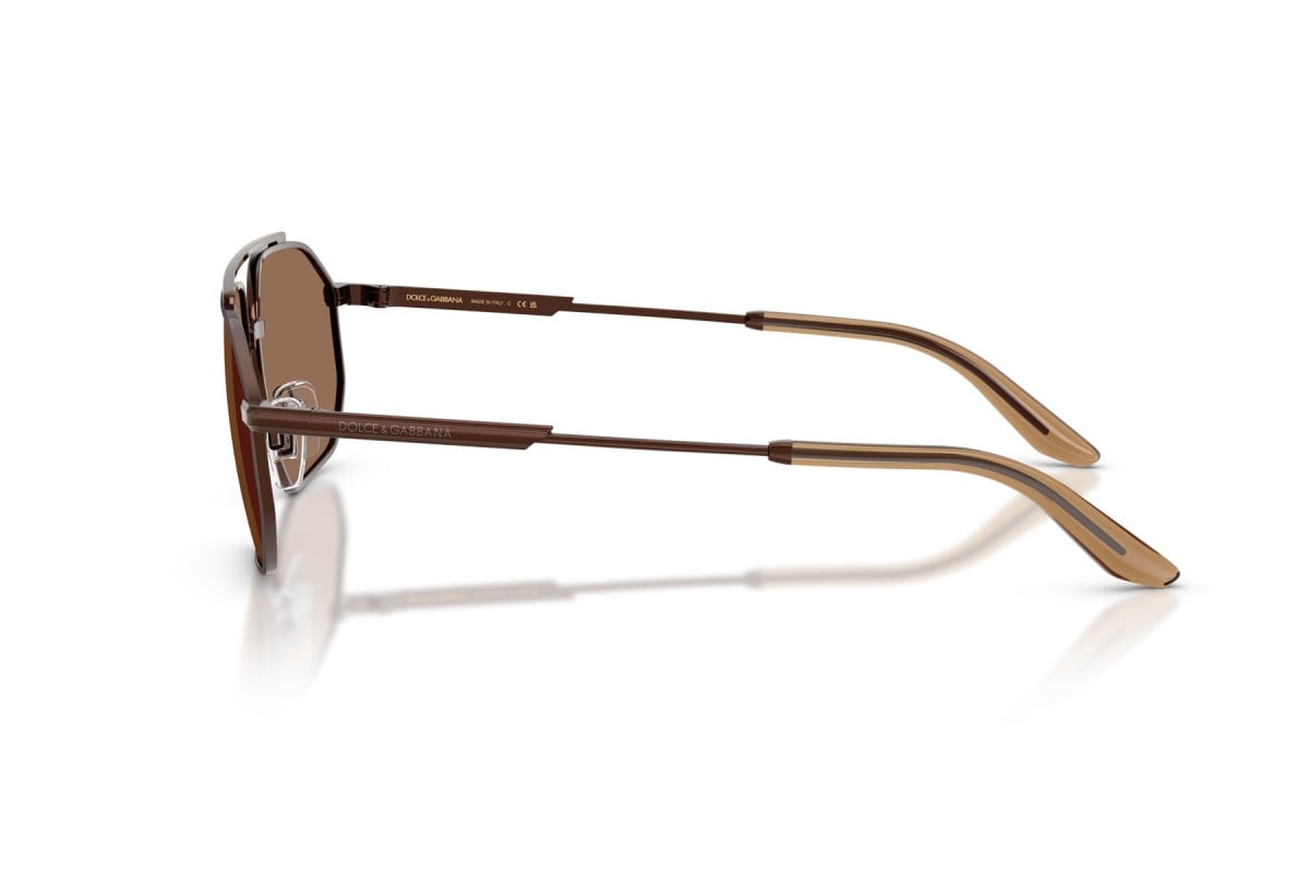 OCCHIALE DA SOLE UOMO | DOLCE & GABBANA DG 2328 - 133673 MARRONE/MARRONE OPACO - CALIBRO 59