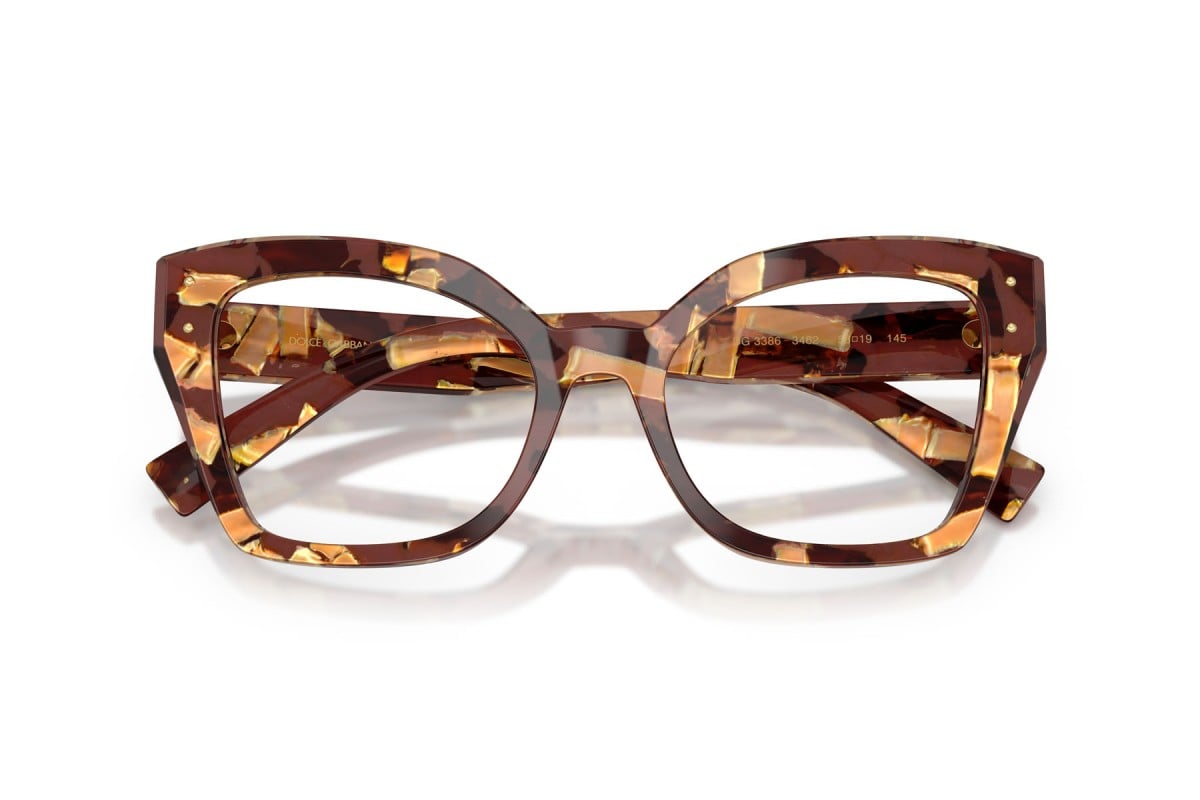 OCCHIALE DA VISTA DONNA | DOLCE & GABBANA DG 3386 - 3462 MARRONE AVANA PERLATO - CALIBRO 53