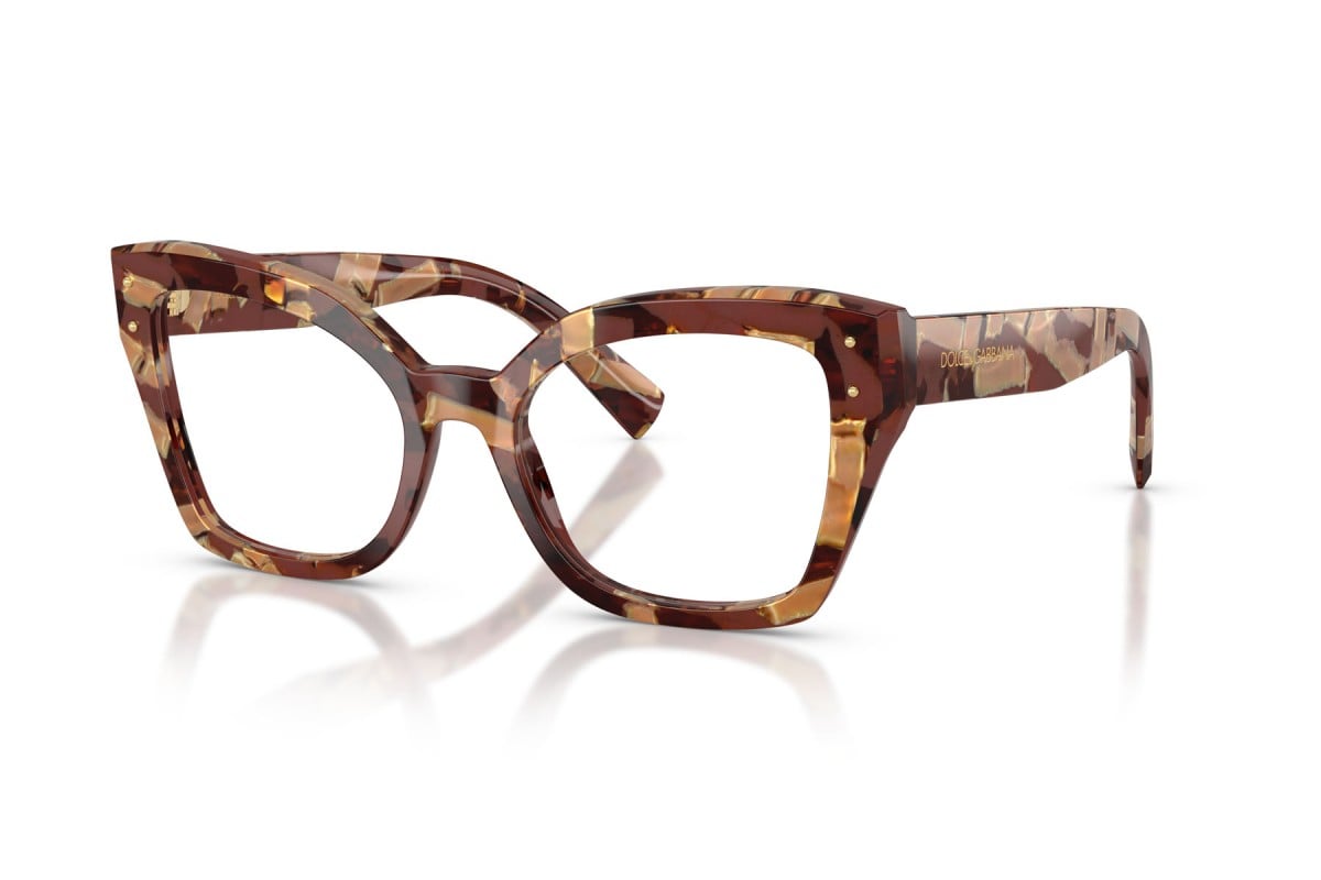 OCCHIALE DA VISTA DONNA | DOLCE & GABBANA DG 3386 - 3462 MARRONE AVANA PERLATO - CALIBRO 53