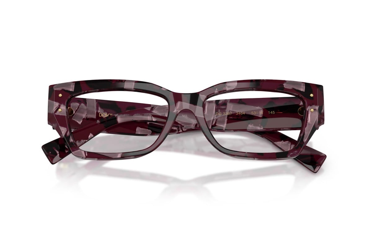 OCCHIALE DA VISTA DONNA | DOLCE & GABBANA DG 3387 - 3464 PERLA AVANA VIOLA - CALIBRO 53