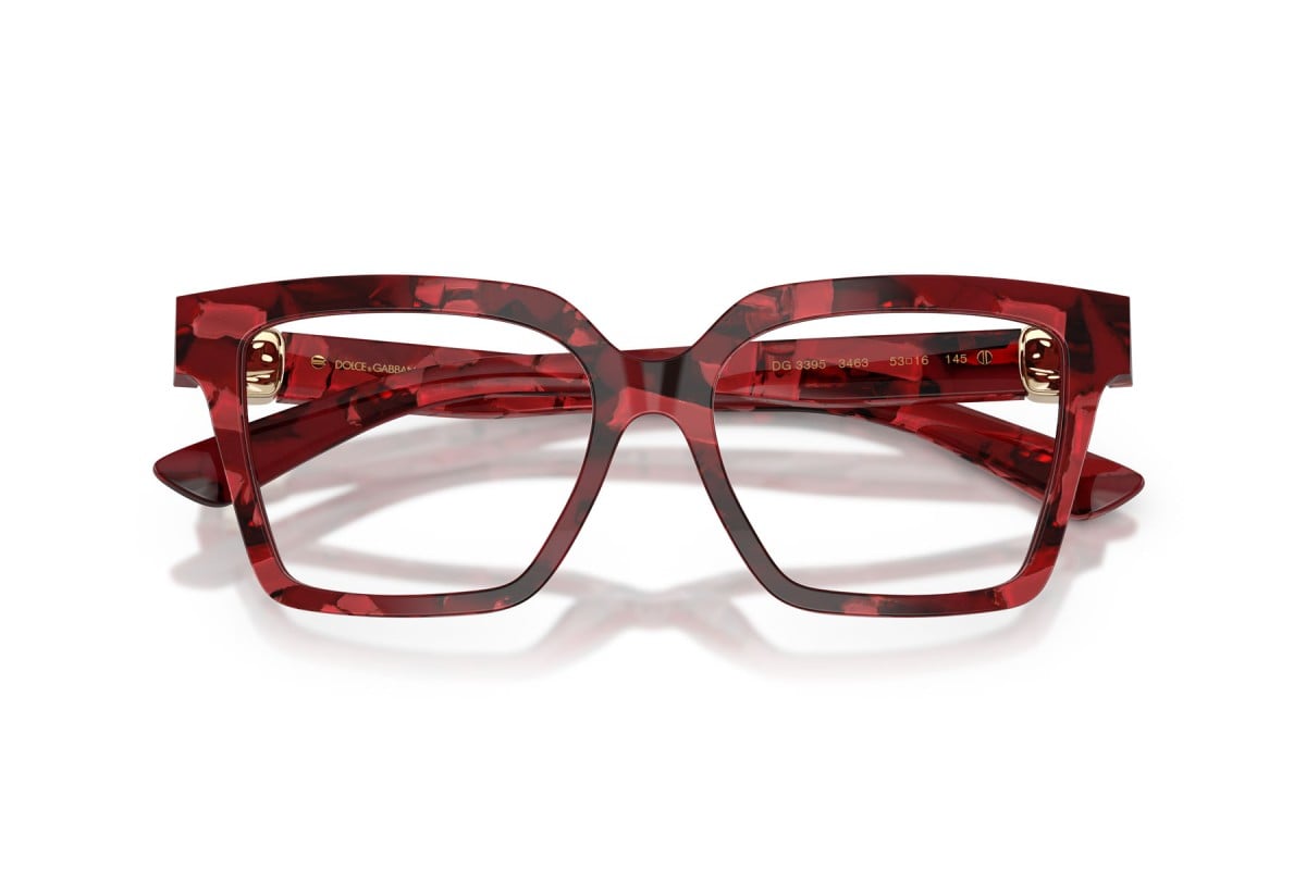 OCCHIALE DA VISTA DONNA | DOLCE & GABBANA DG 3395 - 3463 ROSSO AVANA PERLATO - CALIBRO 53