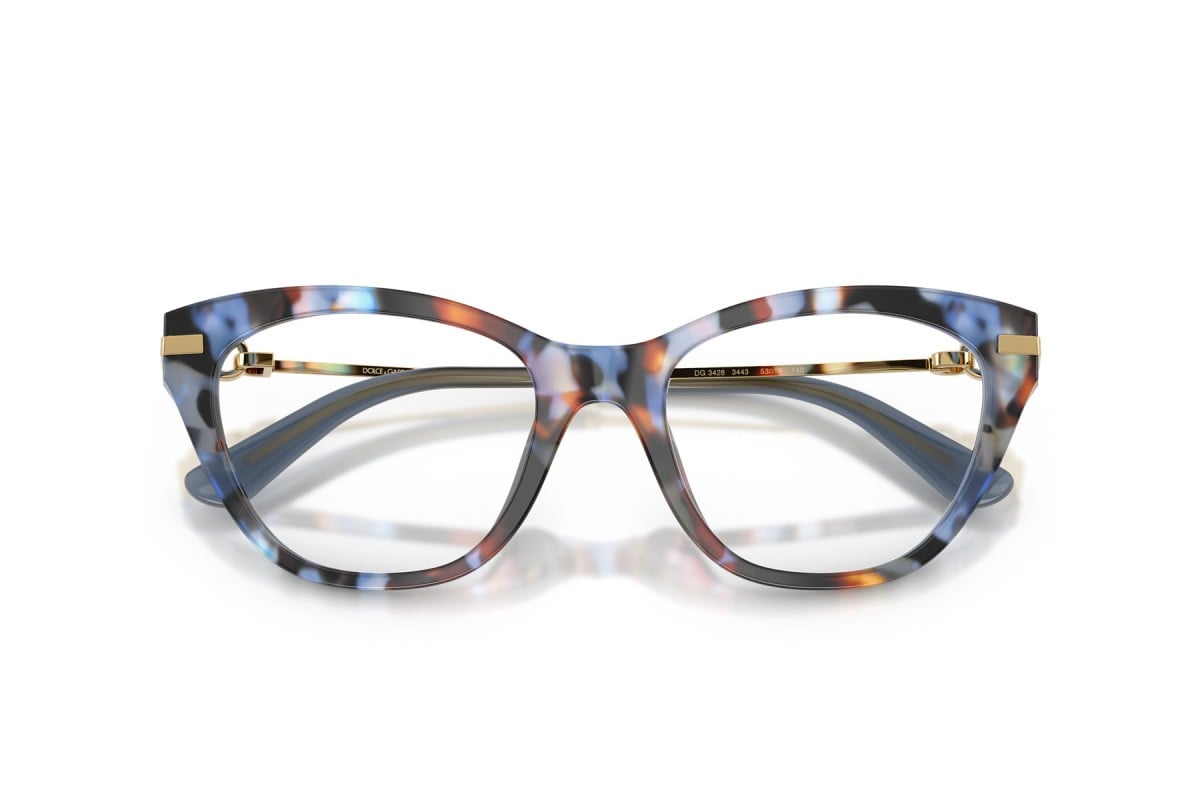OCCHIALE DA VISTA DONNA | DOLCE & GABBANA DG 3428 - 3443 BLU AVANA - CALIBRO 53