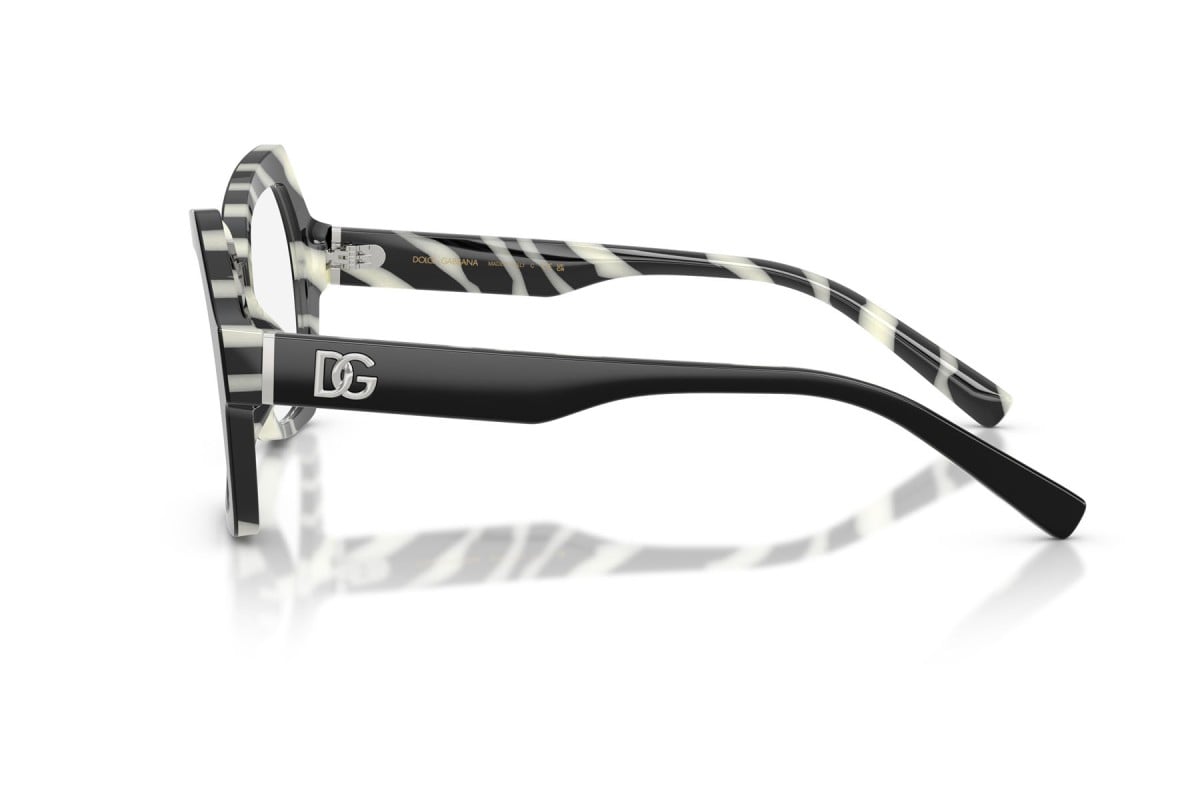 OCCHIALE DA VISTA DONNA | DOLCE & GABBANA DG 3429 - 3372 NERO SU ZEBRA - CALIBRO 52