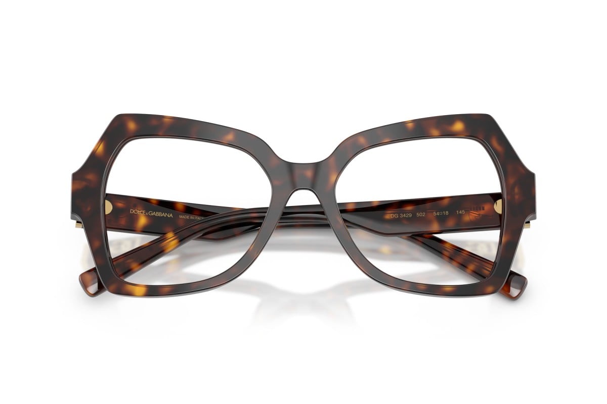 OCCHIALE DA VISTA DONNA | DOLCE & GABBANA DG 3429 - 502 L'AVANA - CALIBRO 54