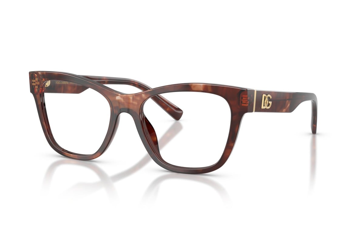 OCCHIALE DA VISTA DONNA | DOLCE & GABBANA DG 3430 - 3222 AVANA ROSSO SCURO - CALIBRO 53