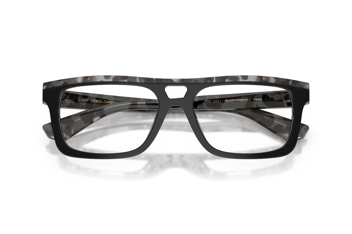 OCCHIALE DA VISTA UOMO | DOLCE & GABBANA DG 3352 - 3200 TABACCO STRIATO - CALIBRO 57